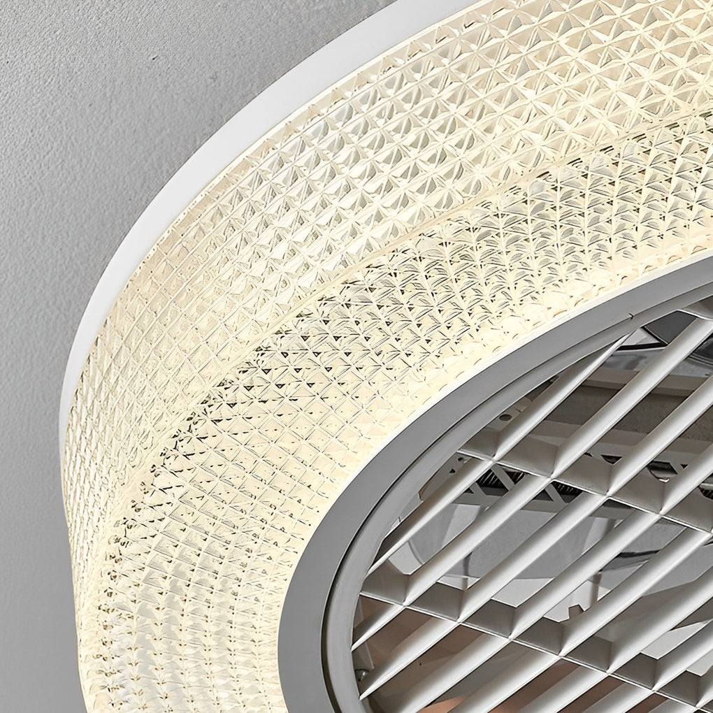 Dimmable Bladeless Ceiling Fan Light with Heating Function