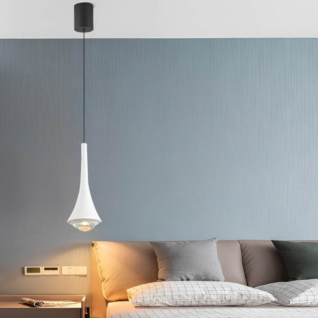 Adjustable Modern LED Pendant Light with Aluminum & Glass Shade