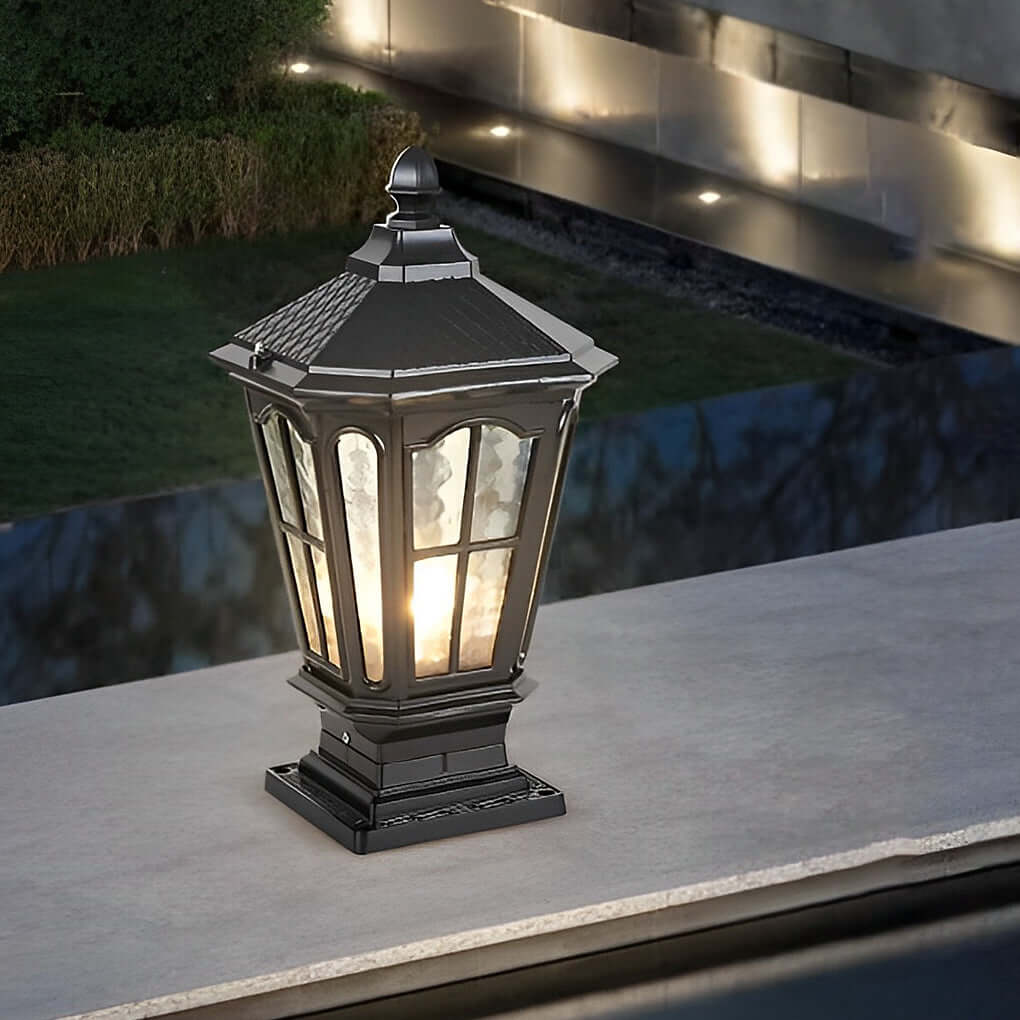 Modern Solar Powered Fence Post Light with Dual Power Options