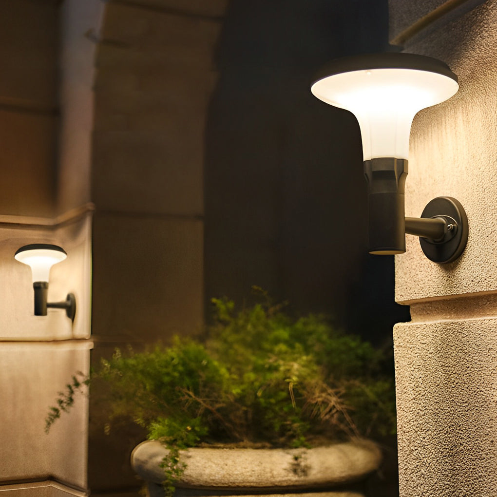 Solar Flower Wall Sconce - Modern Black Aluminum Outdoor Lighting