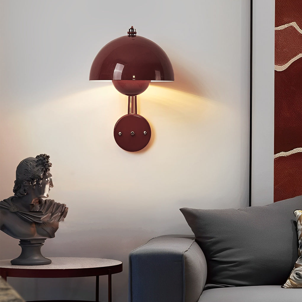 Modern Circular Wall Sconce with Three-Step Dimming - Iron Finish