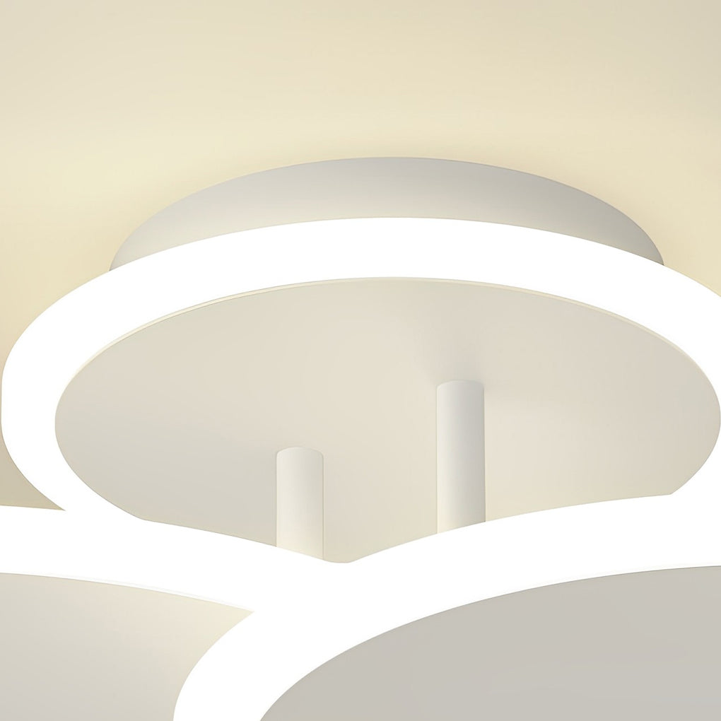 Nordic Round LED Ceiling Light - Matte White Three-Step Dimming
