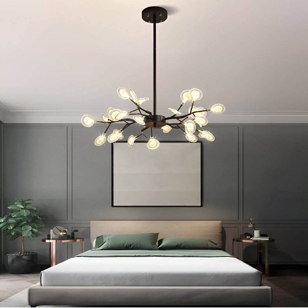 Branch Design Modern Chandelier with Acrylic Shades