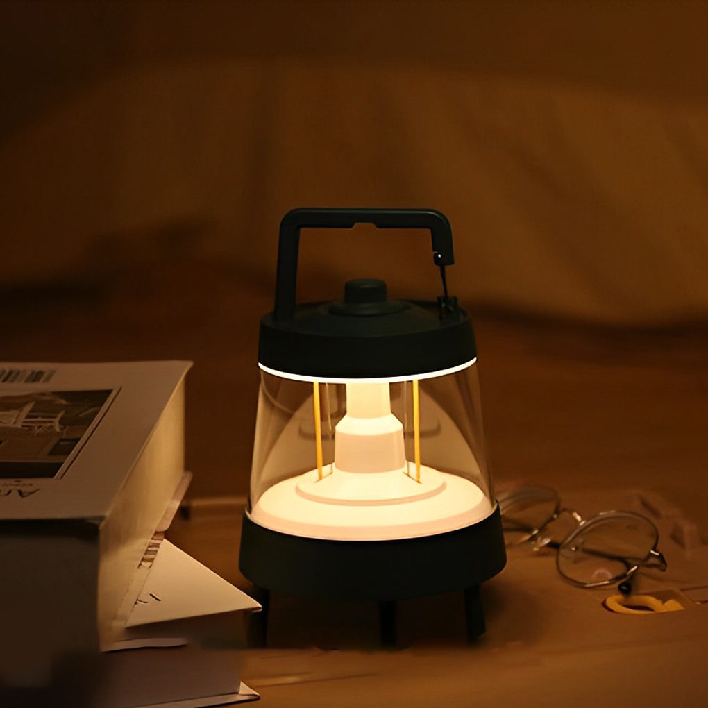 Rechargeable LED Outdoor Camping Lantern with Power Bank - Green