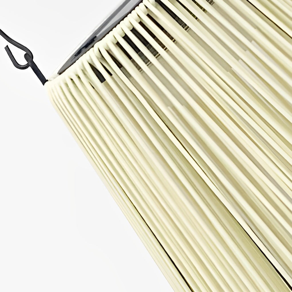Handwoven Rattan Solar LED Outdoor Lantern with Rotatable Handle