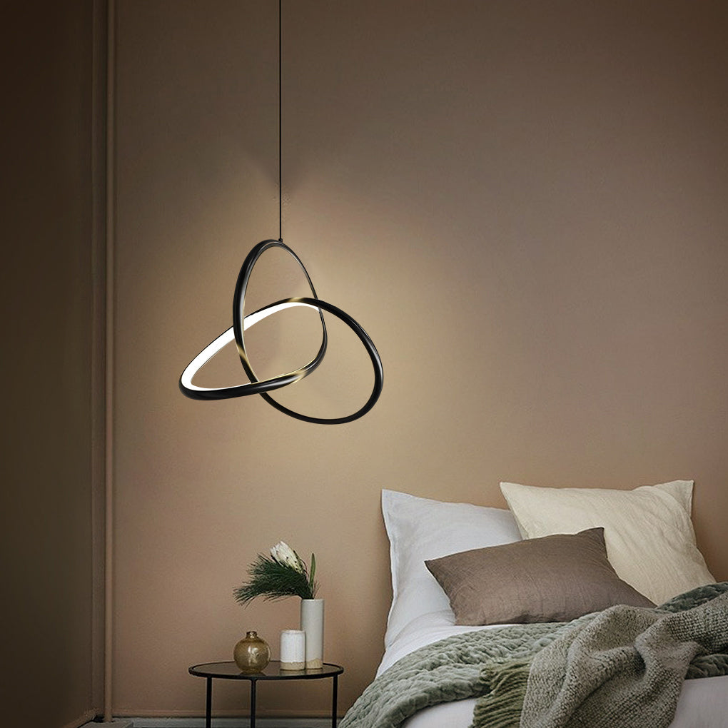 Circular Ring Modern LED Pendant Light with 3-Step Dimming