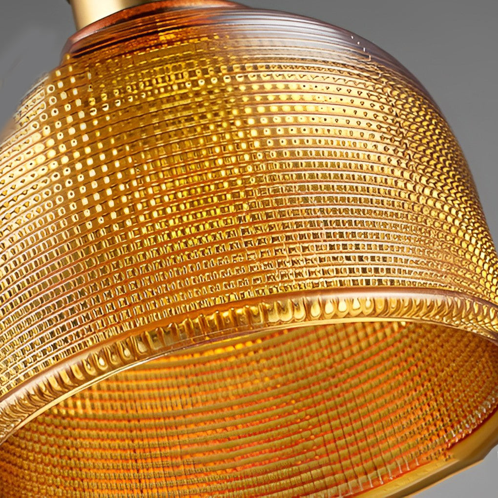 Electroplated Glass Bowl Pendant Light Modern Dining Lamp