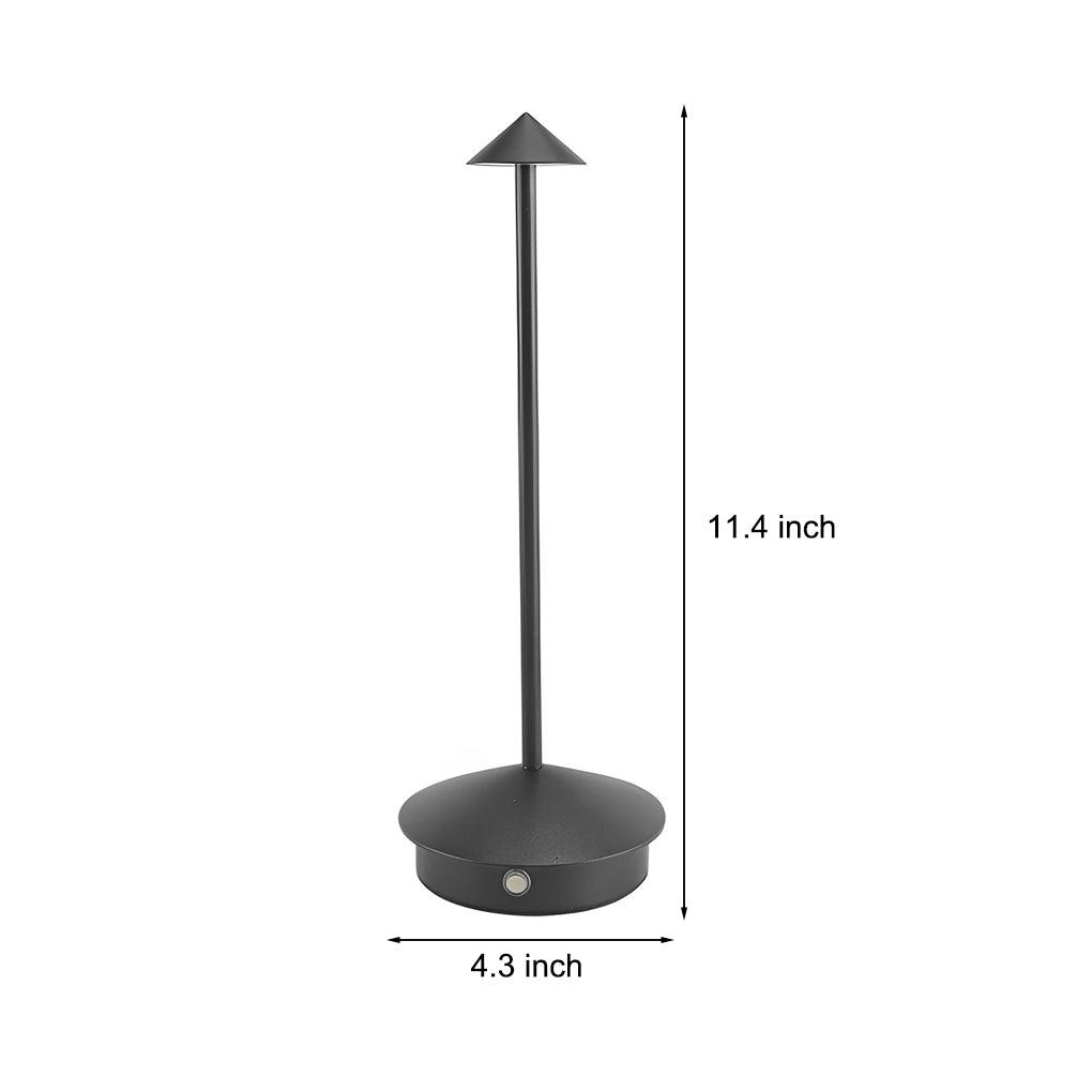 Modern Triangle LED Table Lamp Dimmable Rechargeable Aluminum