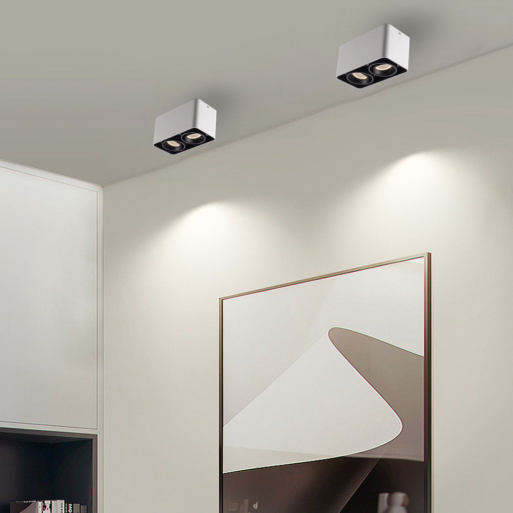 Adjustable Square LED Grille Light with 360° Rotation