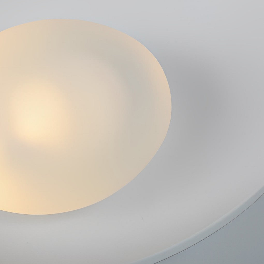 Modern Nordic White Resin Glass Round Wall Sconce