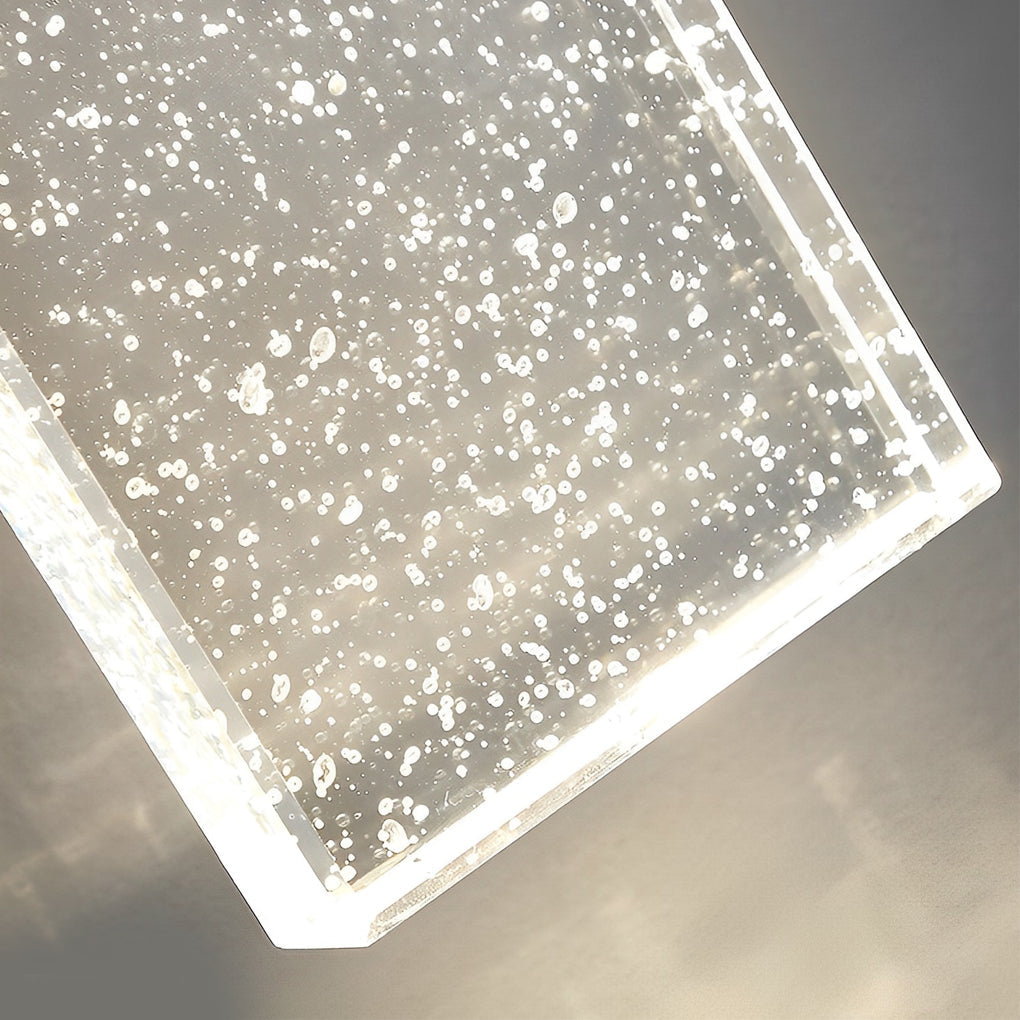 Rectangular Bubble Crystal Modern Outdoor Wall Lamp - Waterproof LED