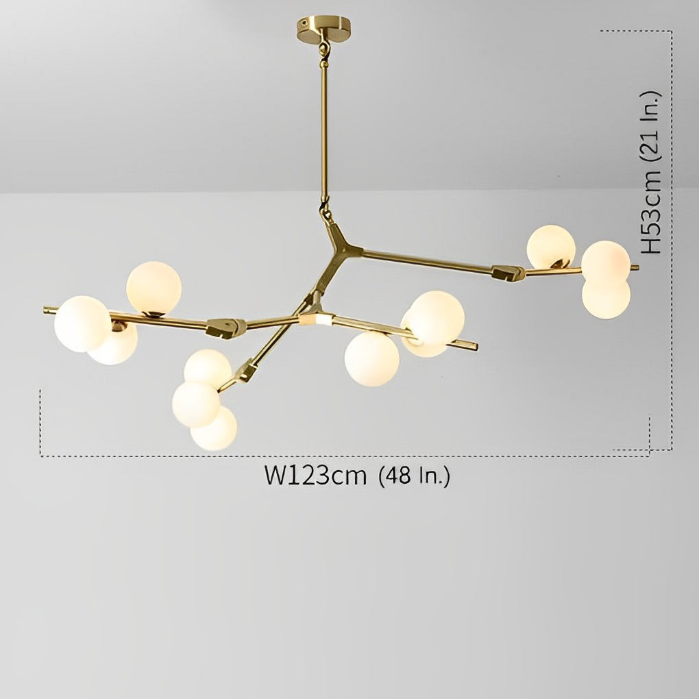 Modern Minimalist Cluster Chandelier – Metal Glass Pendant Light