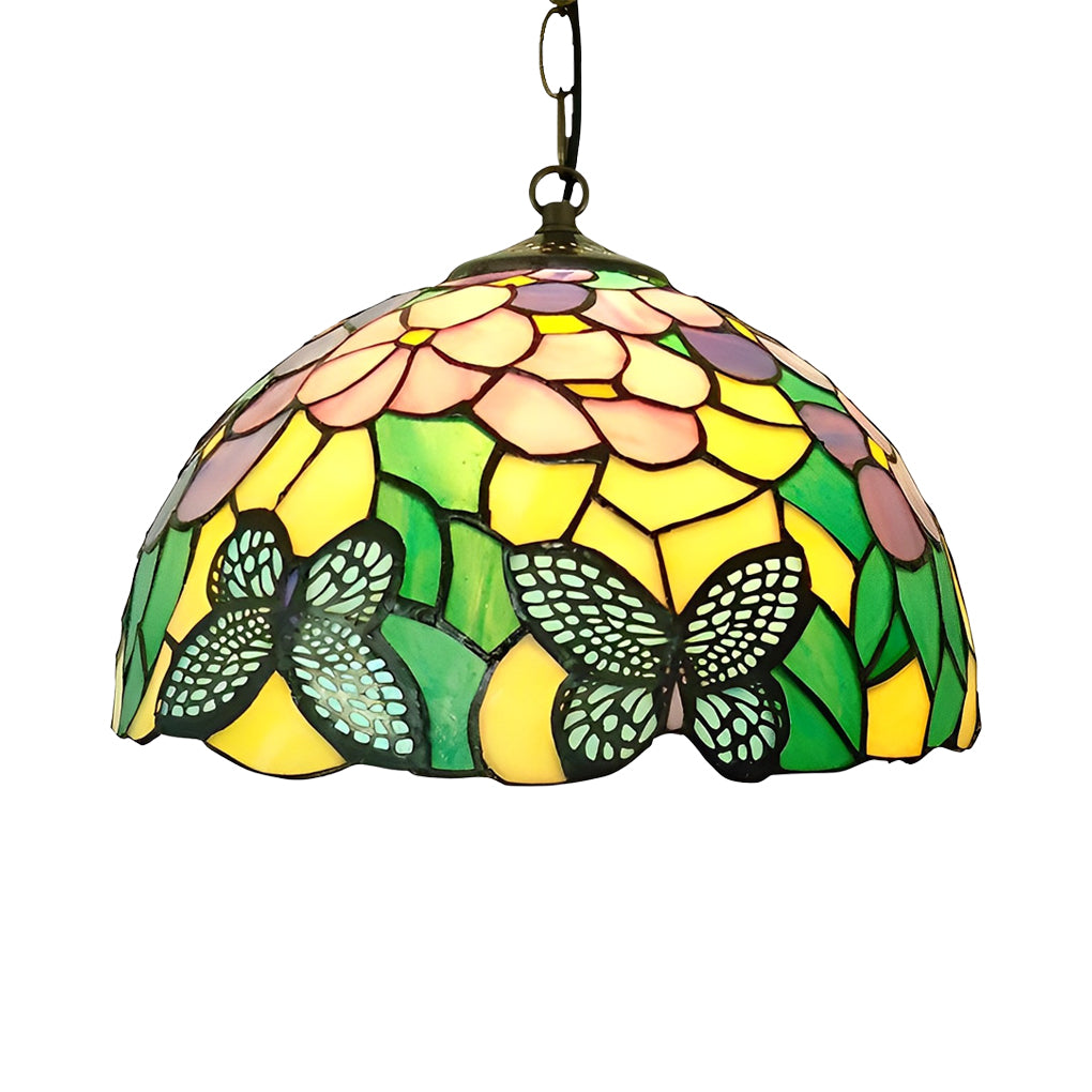 Handmade Baroque Glass Chandelier with Colorful Design