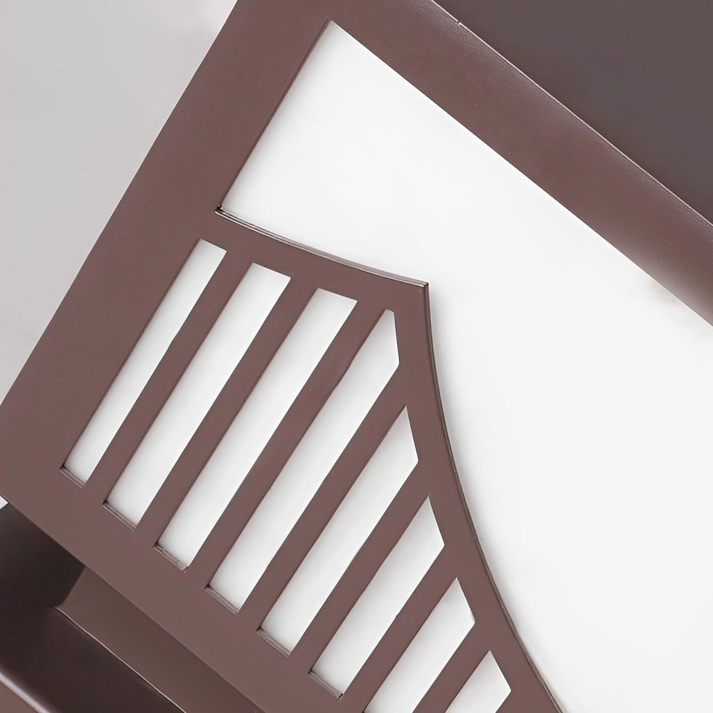 Modern Solar LED Outdoor Post Light with Mountain Scenery Design