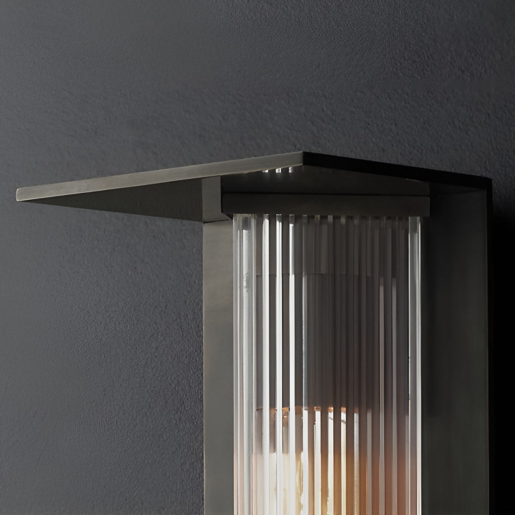 Industrial LED Solar Outdoor Wall Light – Aluminum & Glass