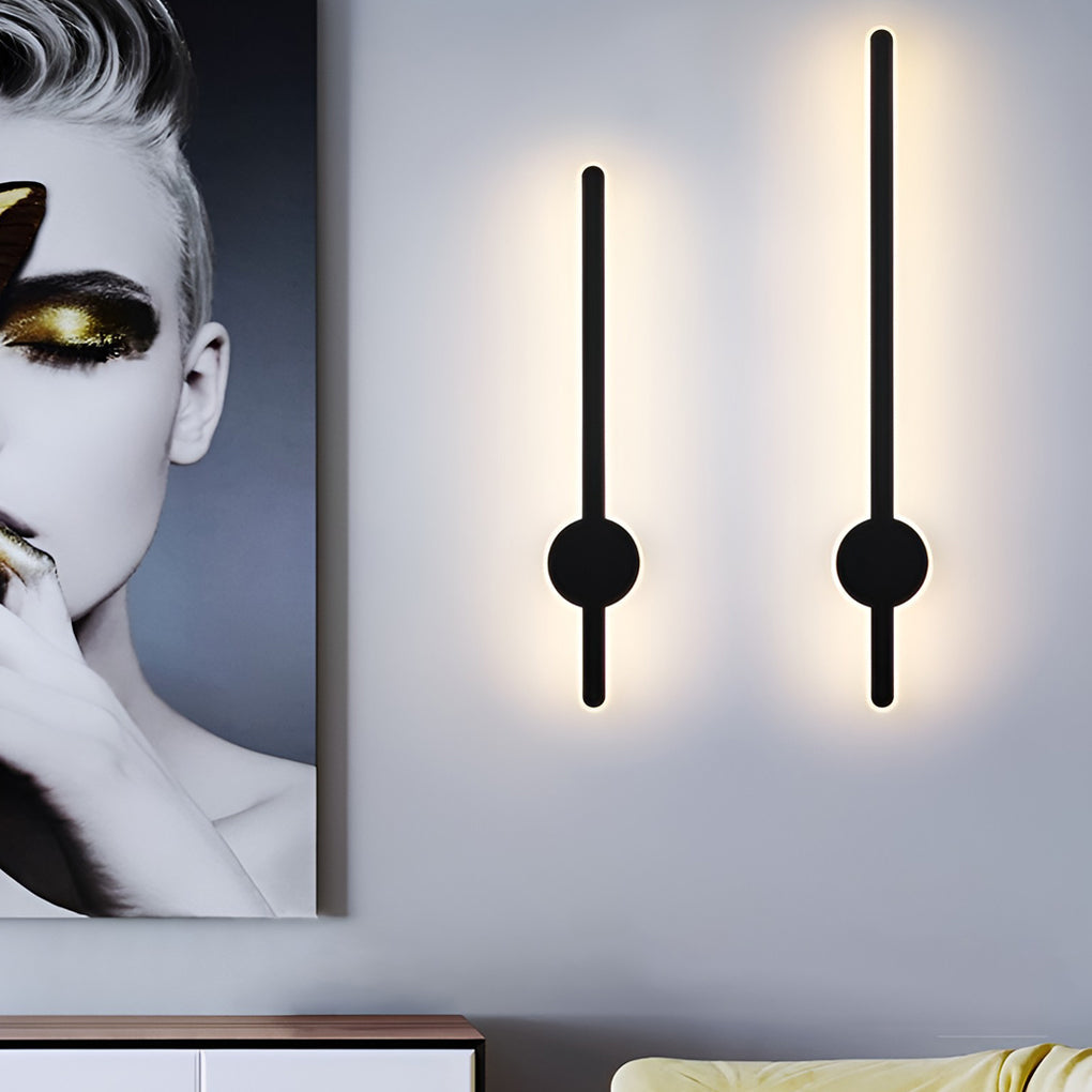 Modern LED Bar Wall Sconce - Black White Gold Hardware Finish
