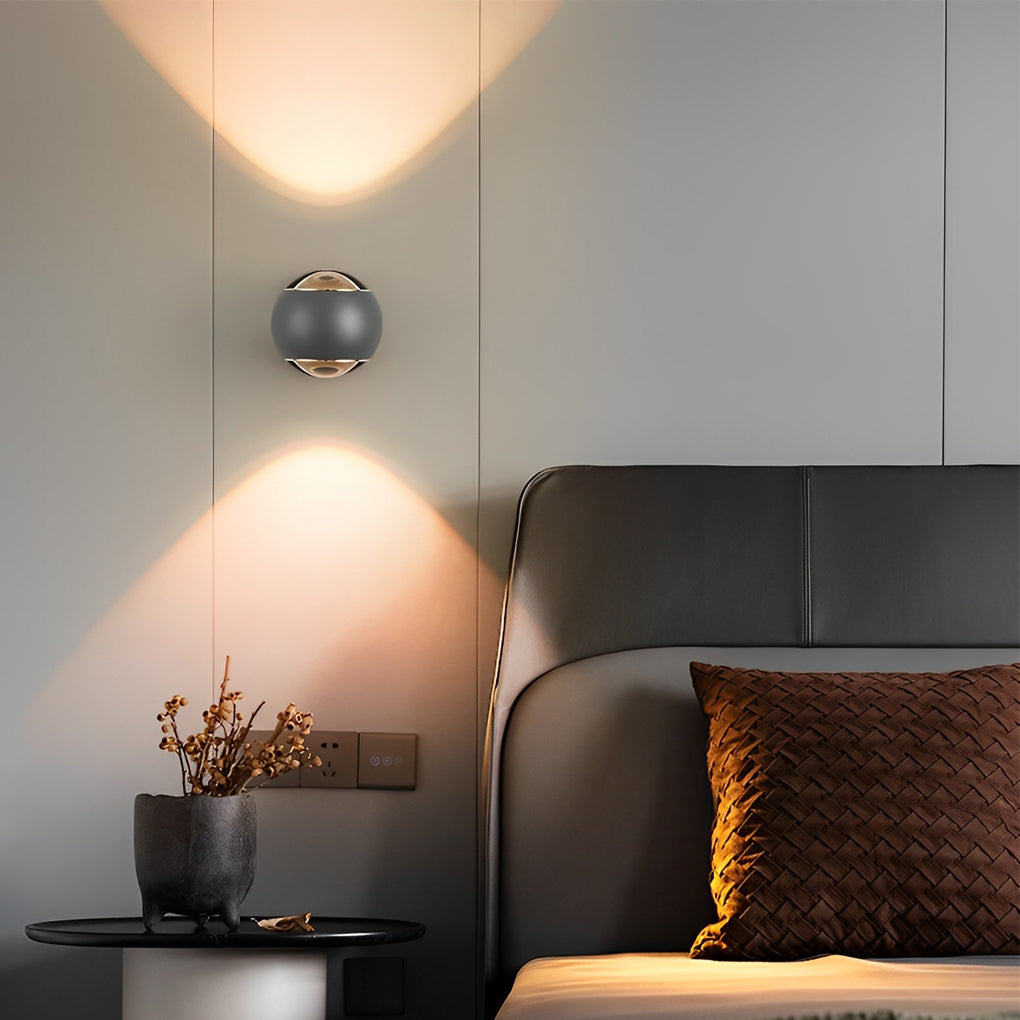 Modern Up Down LED Wall Sconce Aluminum Glass Wall Washer Light