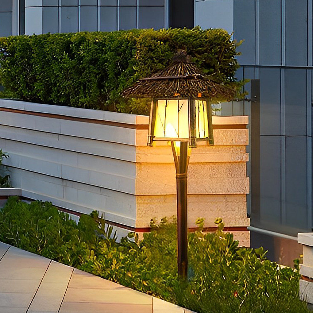 Bamboo Branch Pattern Lantern Outdoor Hanging & Post Light