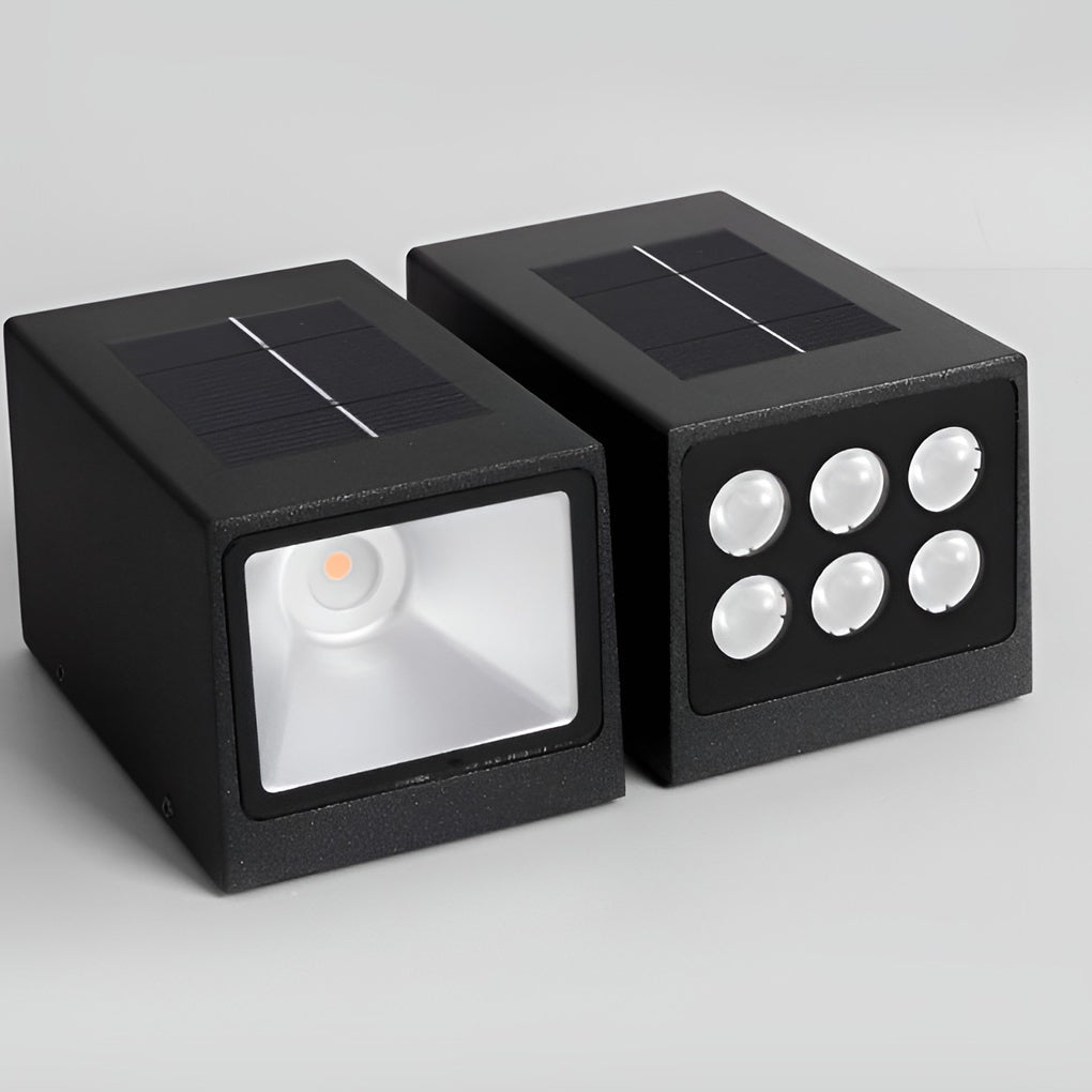 Solar LED Up Down Wall Sconce Waterproof Outdoor Lighting