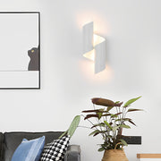 Geometric Up Down Wall Sconce Set - Modern Metal Lighting (2pcs)