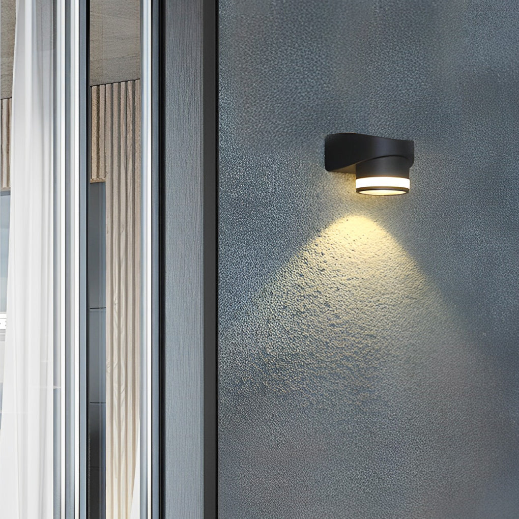 Modern LED Outdoor Wall Light - Black Aluminum Waterproof Sconce