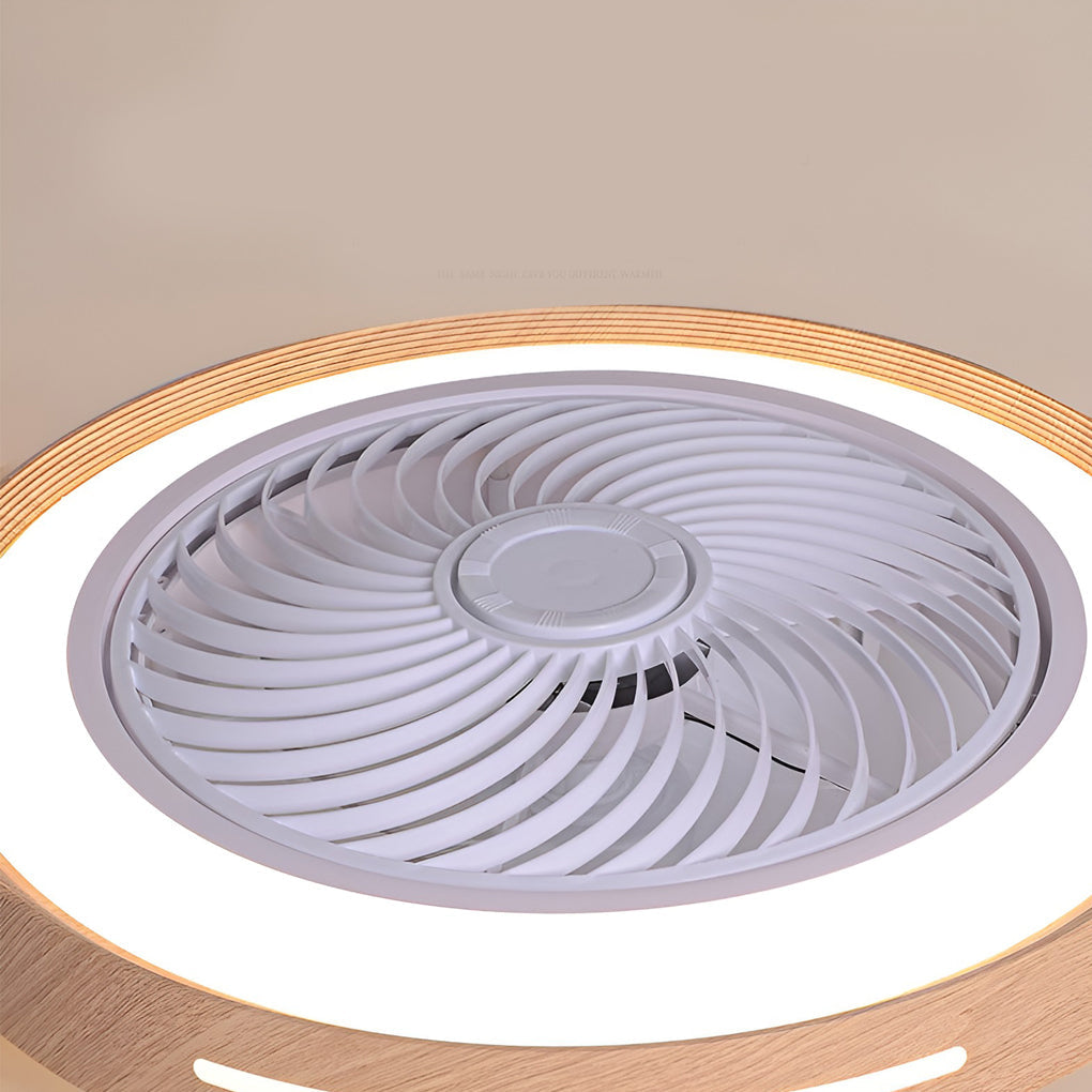 Modern Bladeless Ceiling Fan with LED Light & Remote Control