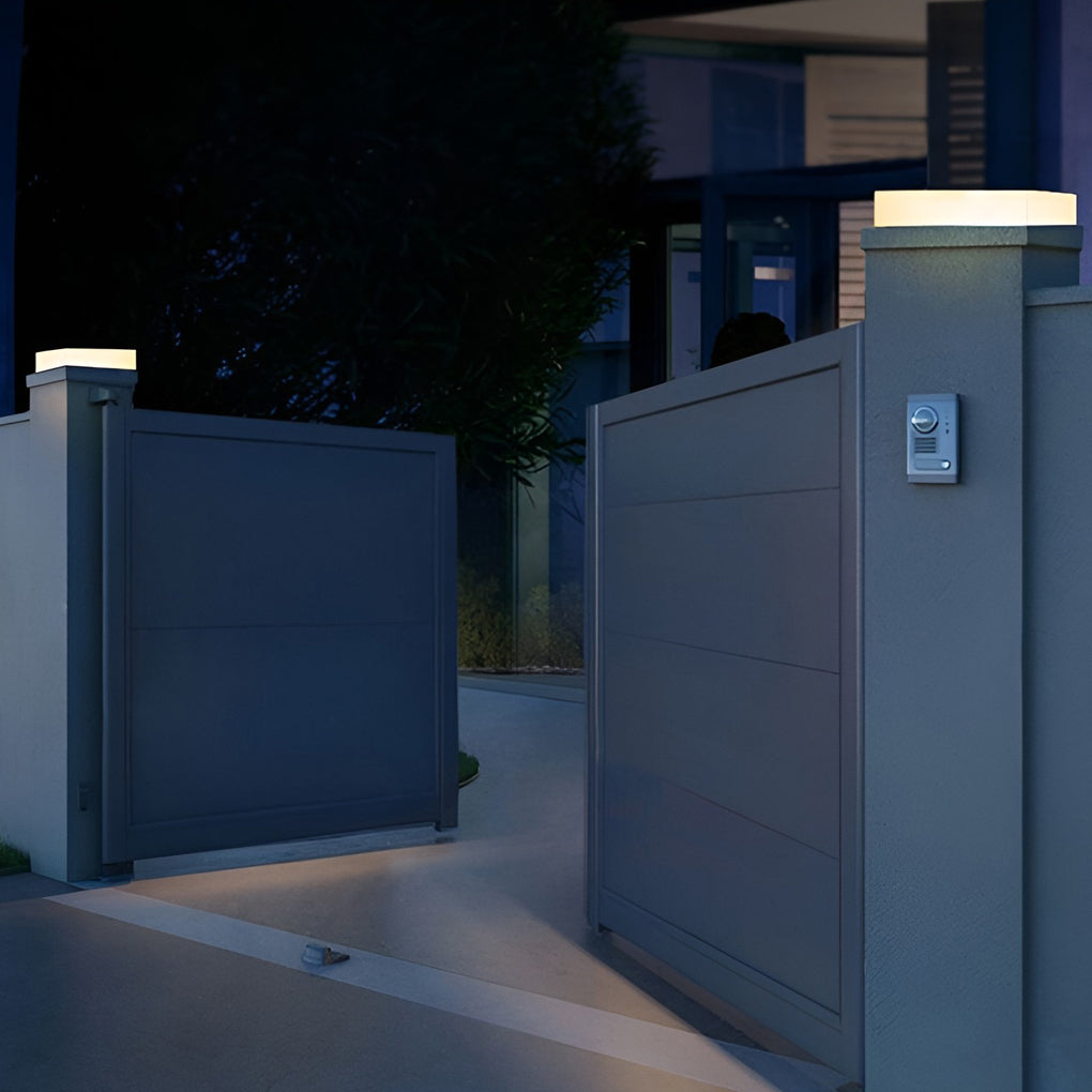 Solar LED Ground Lights Modern Waterproof Disk Landscape Lighting