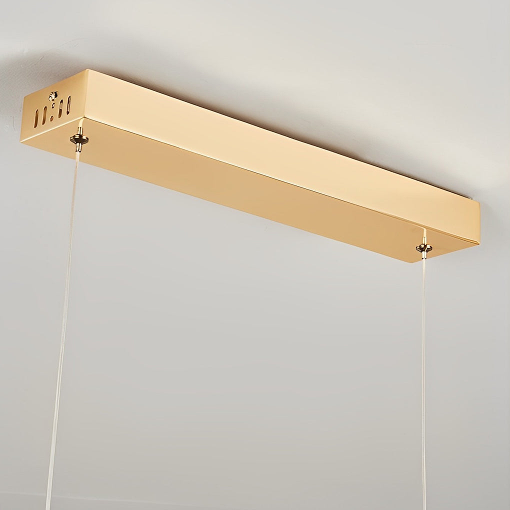 Modern Linear LED Pendant Light with Stepless Dimming