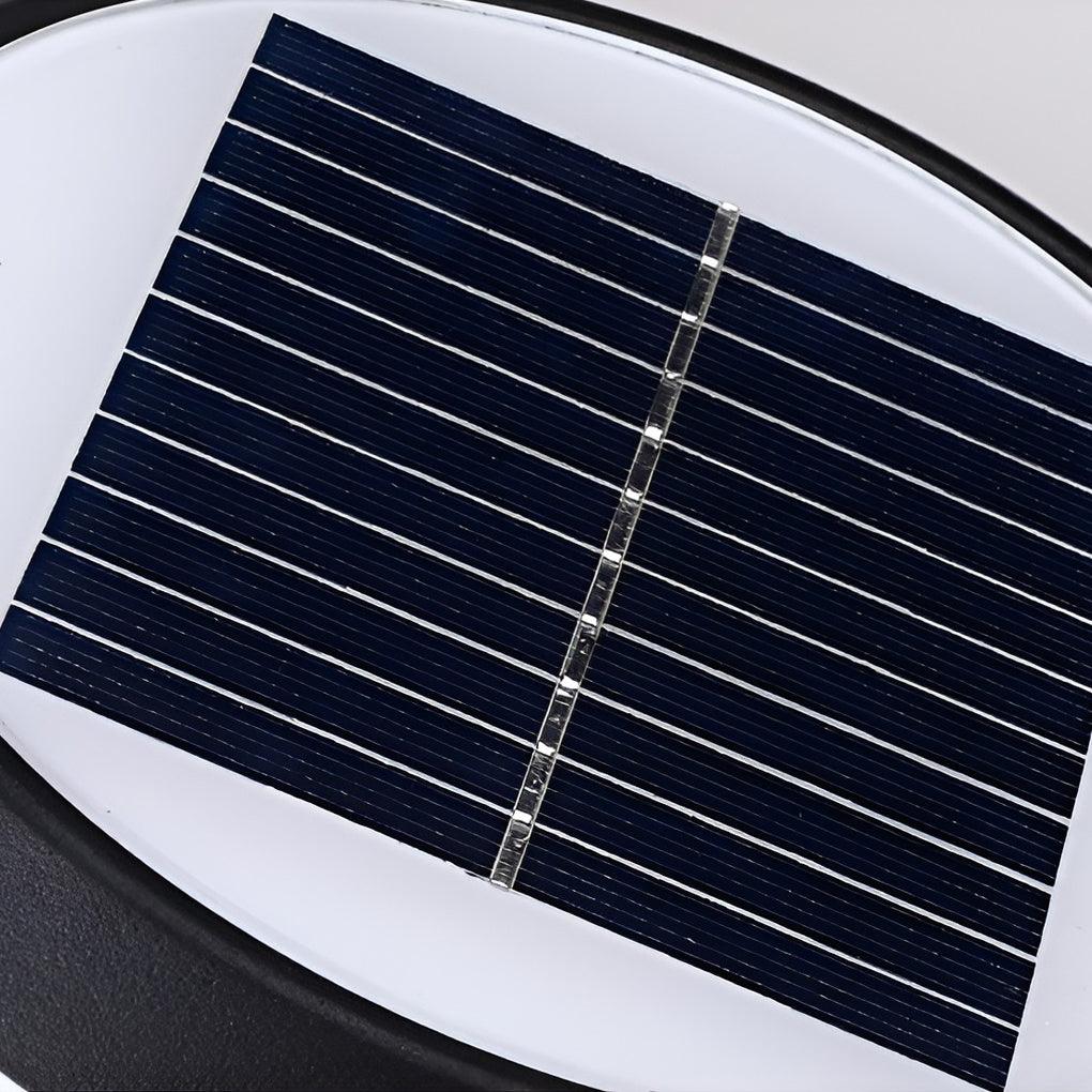 Round Solar LED Outdoor Wall Light with Three-Step Dimming
