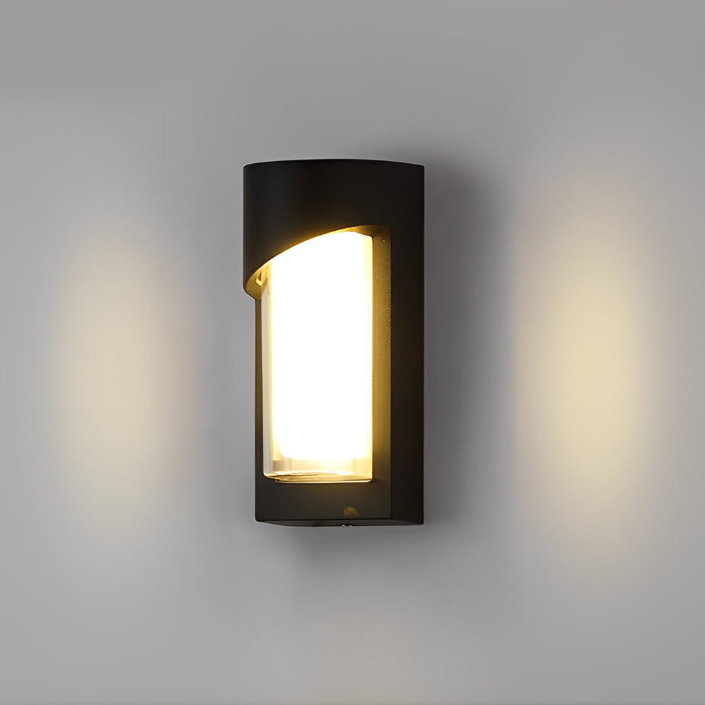 Modern LED Outdoor Wall Lamp - Black Aluminum Waterproof IP55