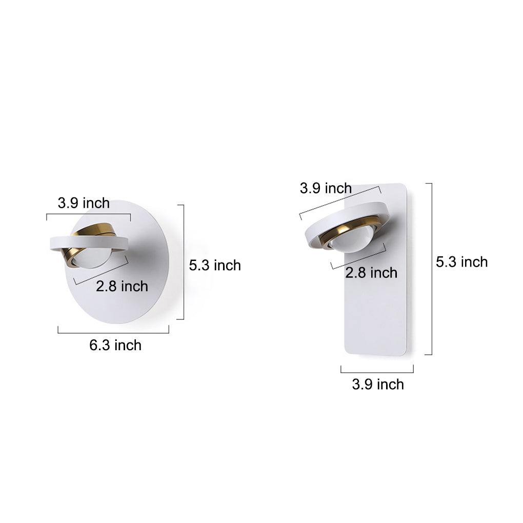 Adjustable Modern Wall Sconce with 360° Rotating Light Head