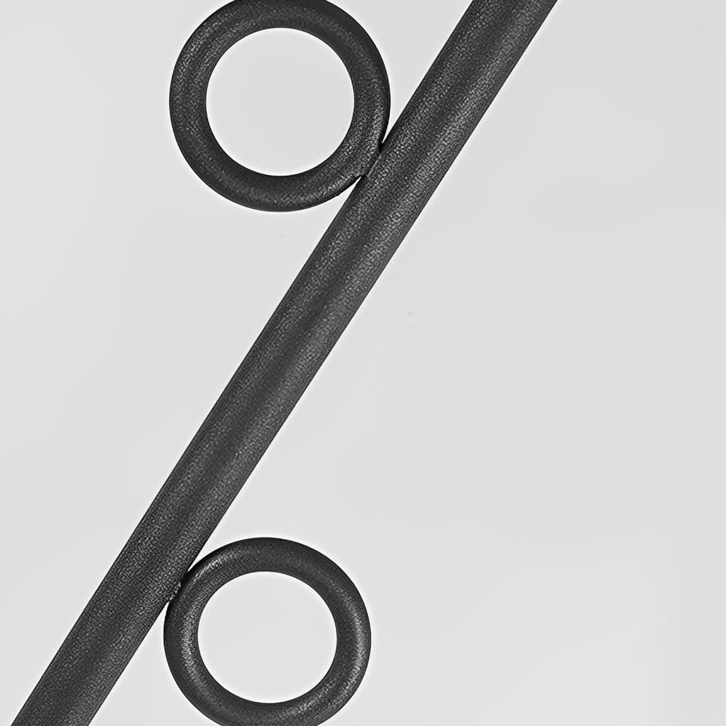 Modern LED Outdoor Floor Lamp with Remote Control - Black Steel