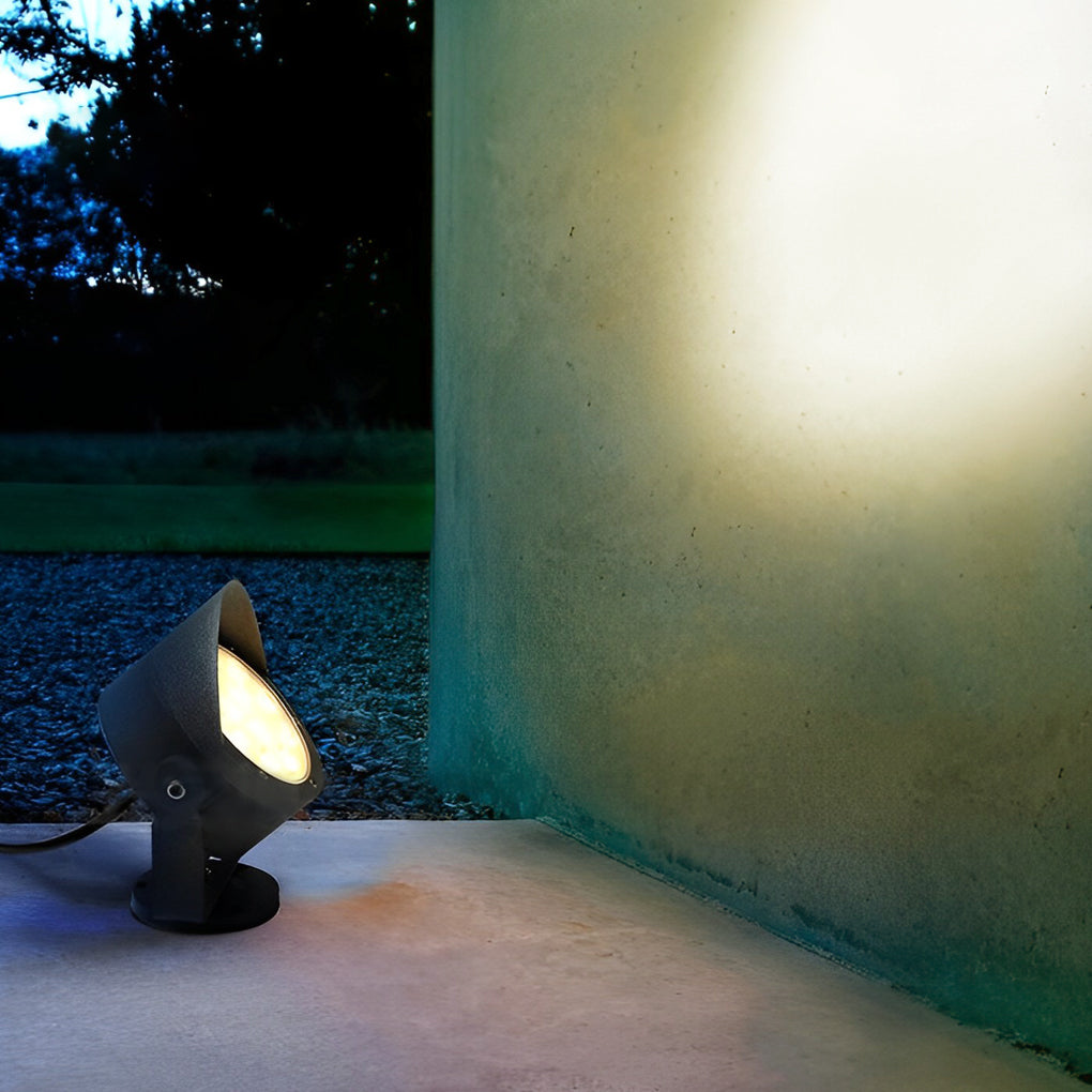 Adjustable Waterproof LED Outdoor Spotlight in Black