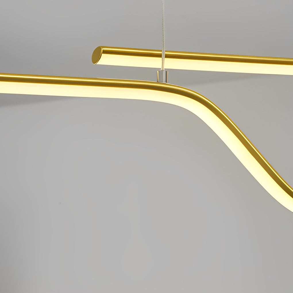 Modern Z-Line Dimmable LED Pendant Light with Remote Control