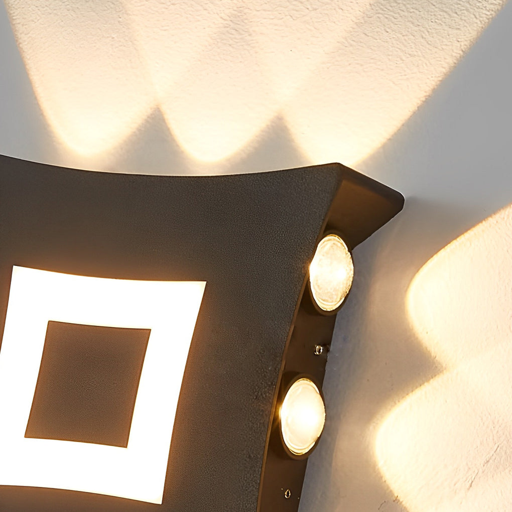 Modern Four-Way Outdoor Wall Light | Die-Cast Aluminum Waterproof