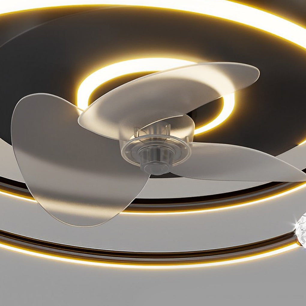 Modern Bladeless LED Ceiling Fan Light with Silent Operation