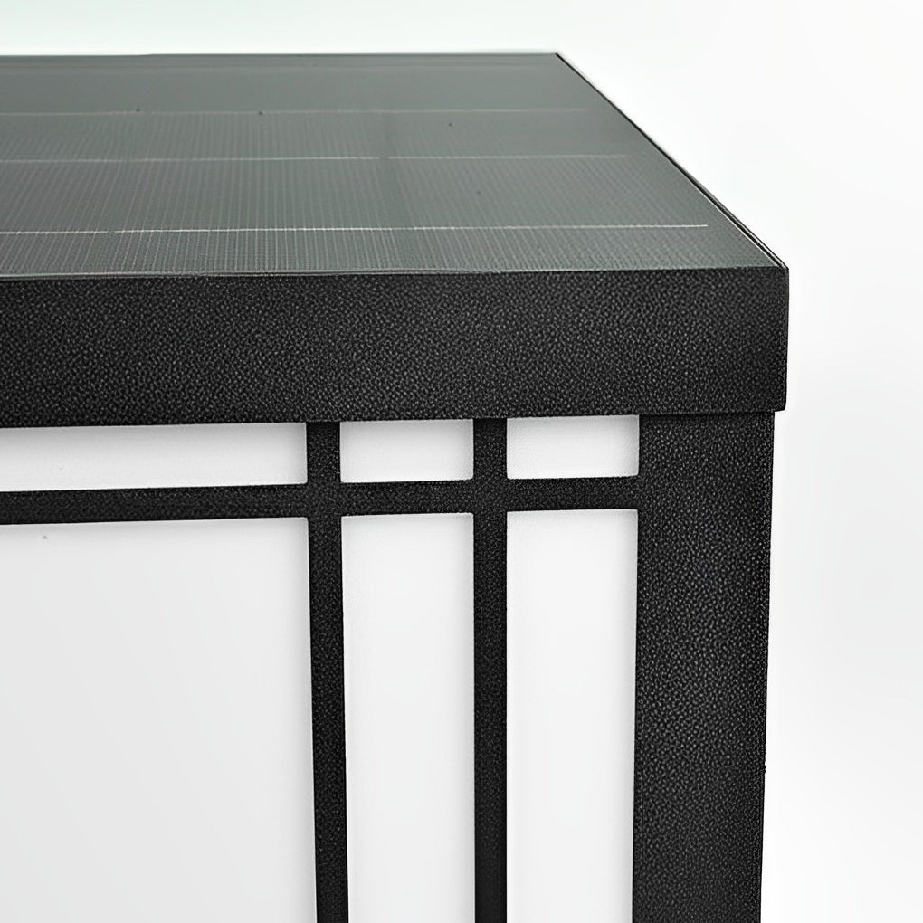 Modern Solar Fence Post Light with Remote Control & 3-Step Dimming