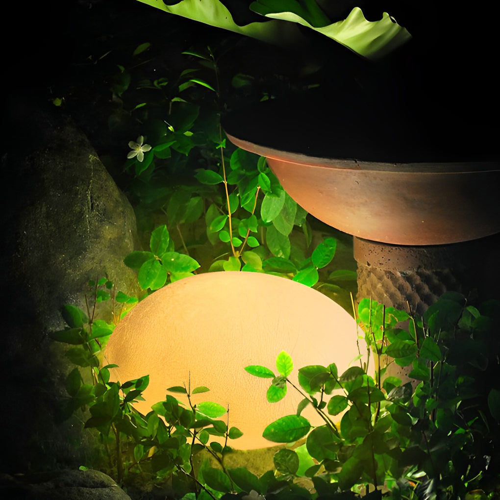 Modern Resin Cobblestone LED Lawn Light Waterproof Outdoor