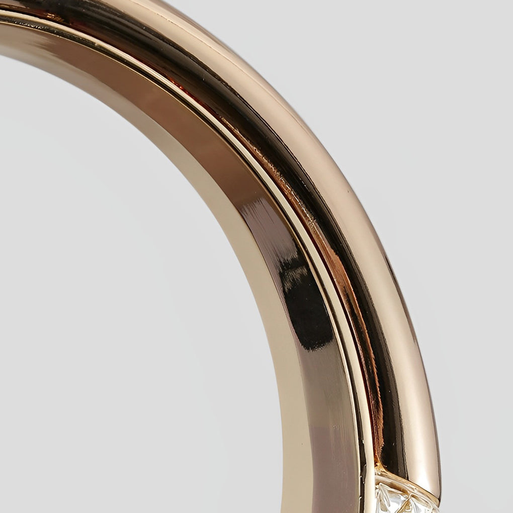 Modern Nordic Ring Pendant Light with LED – Gold Electroplated