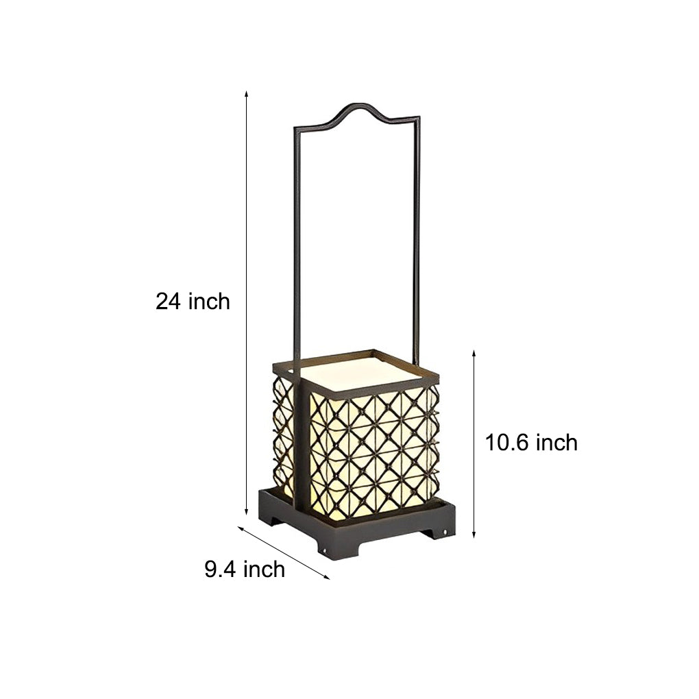 Modern Black LED Outdoor Solar Lawn Lamp with Waterproof Design