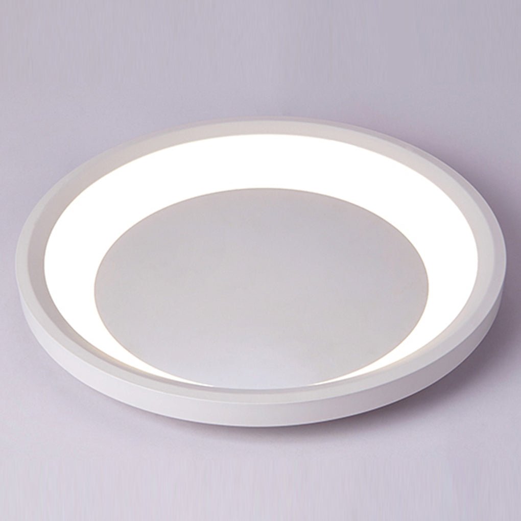 Modern Round White Flush Mount LED Ceiling Light 12" 16"