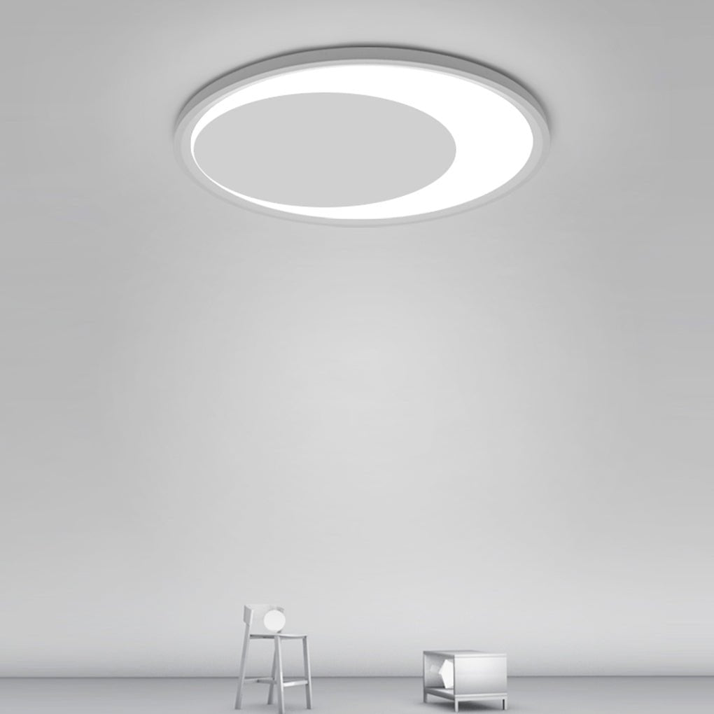 Modern Round White Flush Mount LED Ceiling Light 12" 16"