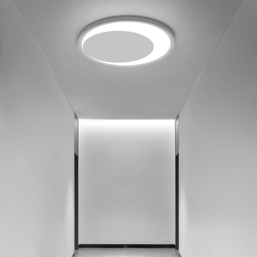 Modern Round White Flush Mount LED Ceiling Light 12" 16"