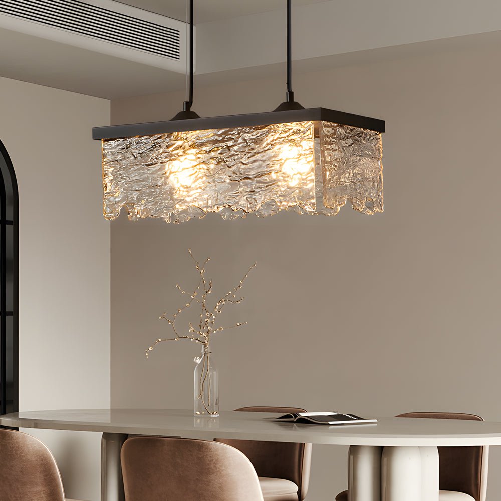 Modern Glass Pendant Light with 3-Step Color Dimming | Dining Room