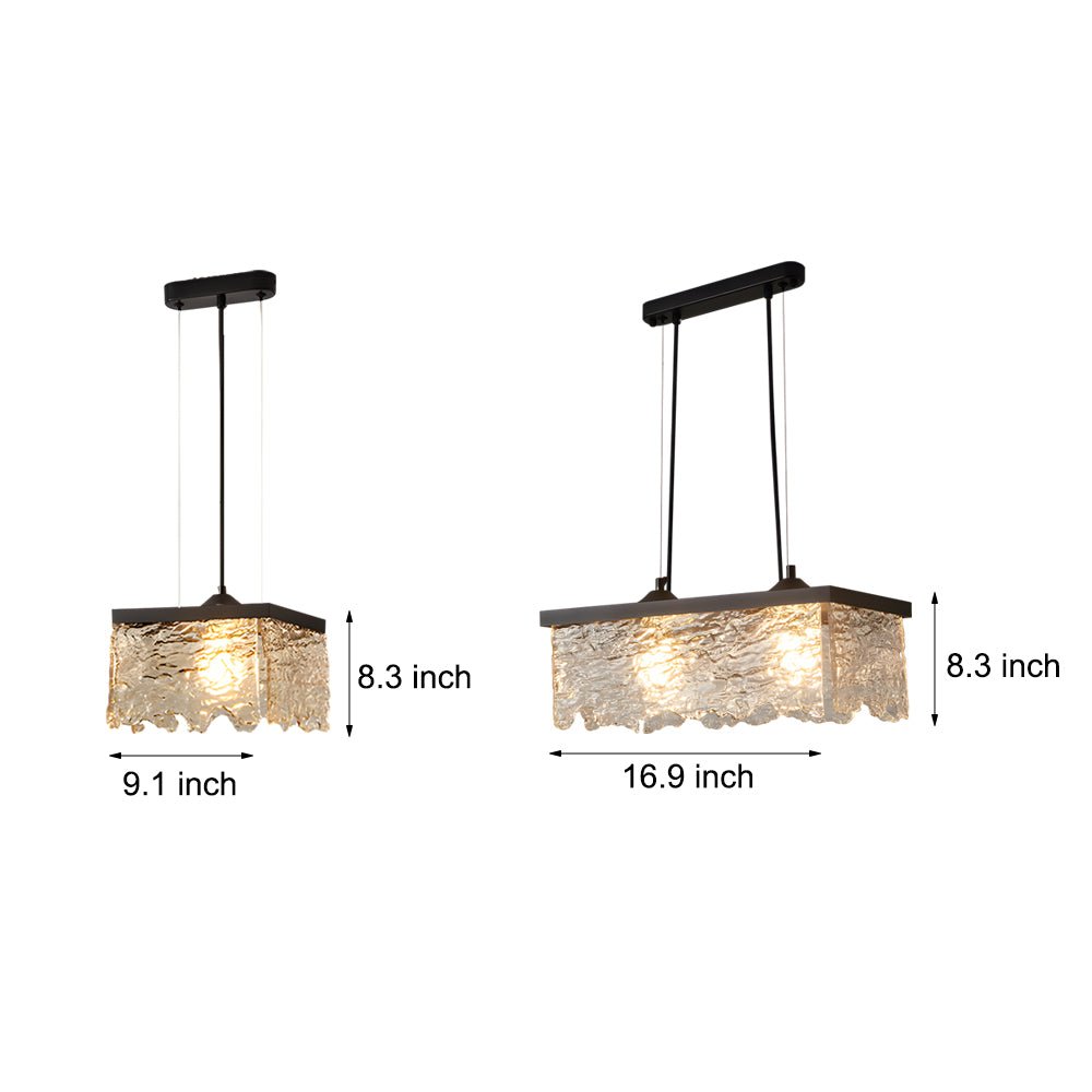 Modern Glass Pendant Light with 3-Step Color Dimming | Dining Room