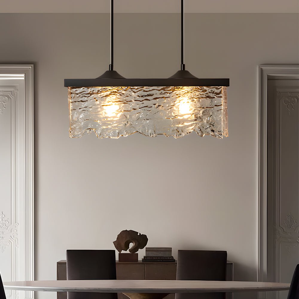 Modern Glass Pendant Light with 3-Step Color Dimming | Dining Room