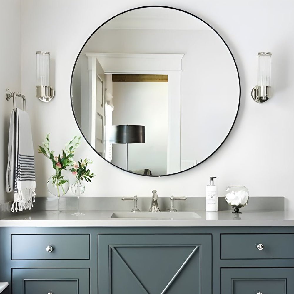 Modern Wall Sconce with Fluted Glass Shade - Gold or Chrome Finish
