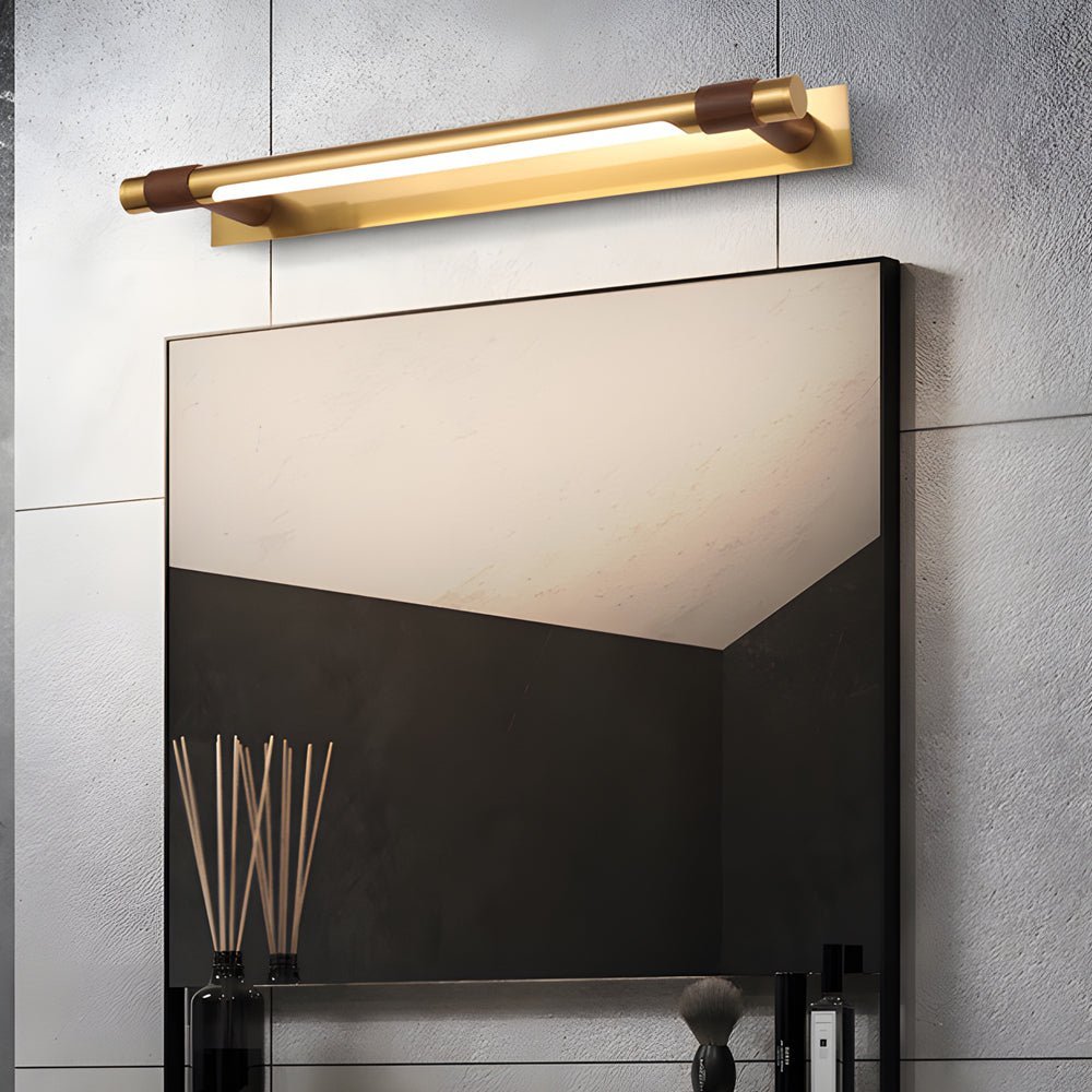 Rotatable Flush-Mount Bathroom Vanity Light with Linear Bar