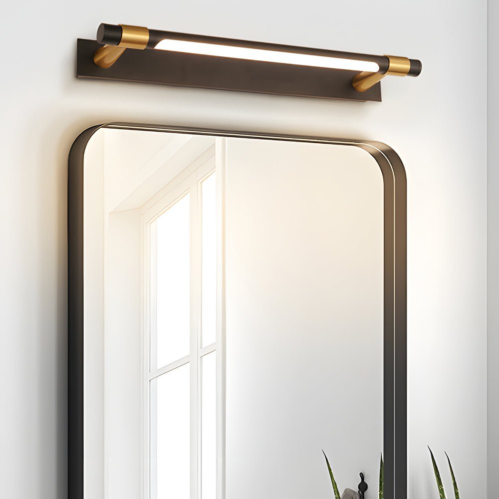 Rotatable Flush-Mount Bathroom Vanity Light with Linear Bar