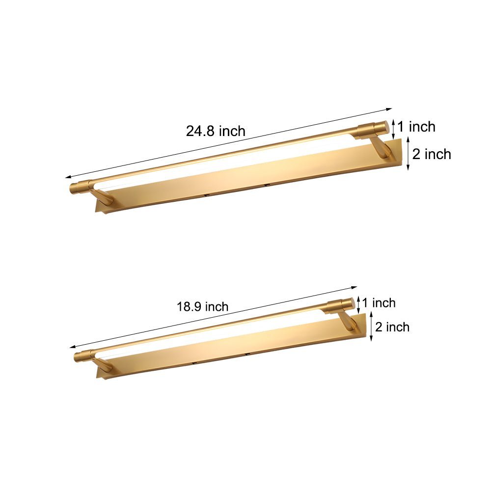 Rotatable Flush-Mount Bathroom Vanity Light with Linear Bar